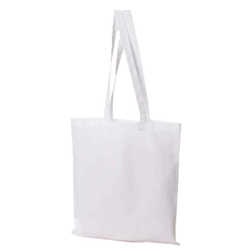 Torba bawełniana o gramaturze 145 g/m² w kolorze białym