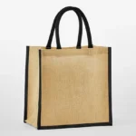 Starched Jute Mini Gift Bag z nadrukiem