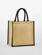Starched Jute Mini Gift Bag z nadrukiem