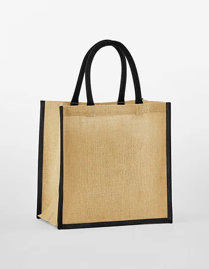 Starched Jute Mini Gift Bag z nadrukiem
