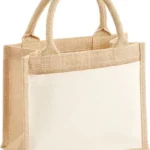 Torba jutowa cotton pocket jute gift bag z nadrukiem