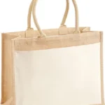 Torba jutowa cotton pocket jute shopper z nadrukiem