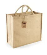 Torba jutowa jumbo shopper z nadrukiem