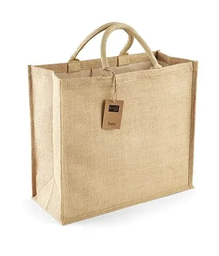 Torba jutowa jumbo shopper z nadrukiem