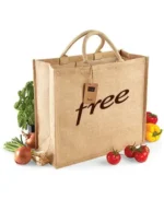 Torba jutowa jumbo shopper z nadrukiem - zdjecie 3