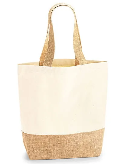 Torba jutowa jute base canvas shopper z nadrukiem