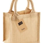 Torba jutowa jute petite gift bag z nadrukiem