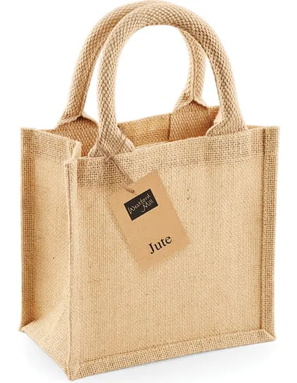 Torba jutowa jute petite gift bag z nadrukiem