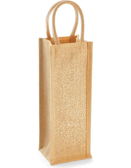 Torba jutowa shimmer jute bottle bag z nadrukiem