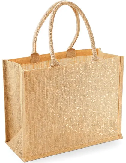 Torba jutowa shimmer jute shopper z nadrukiem