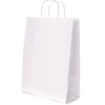 Torba papierowa biała 24x10x32cm z nadrukiem