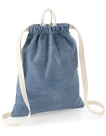 Worek denim gymsac z nadrukiem